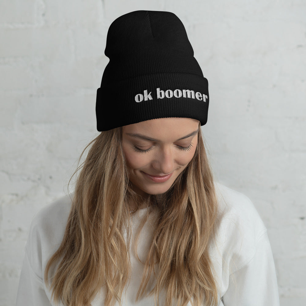 ok boomer (Cuffed Beanie)
