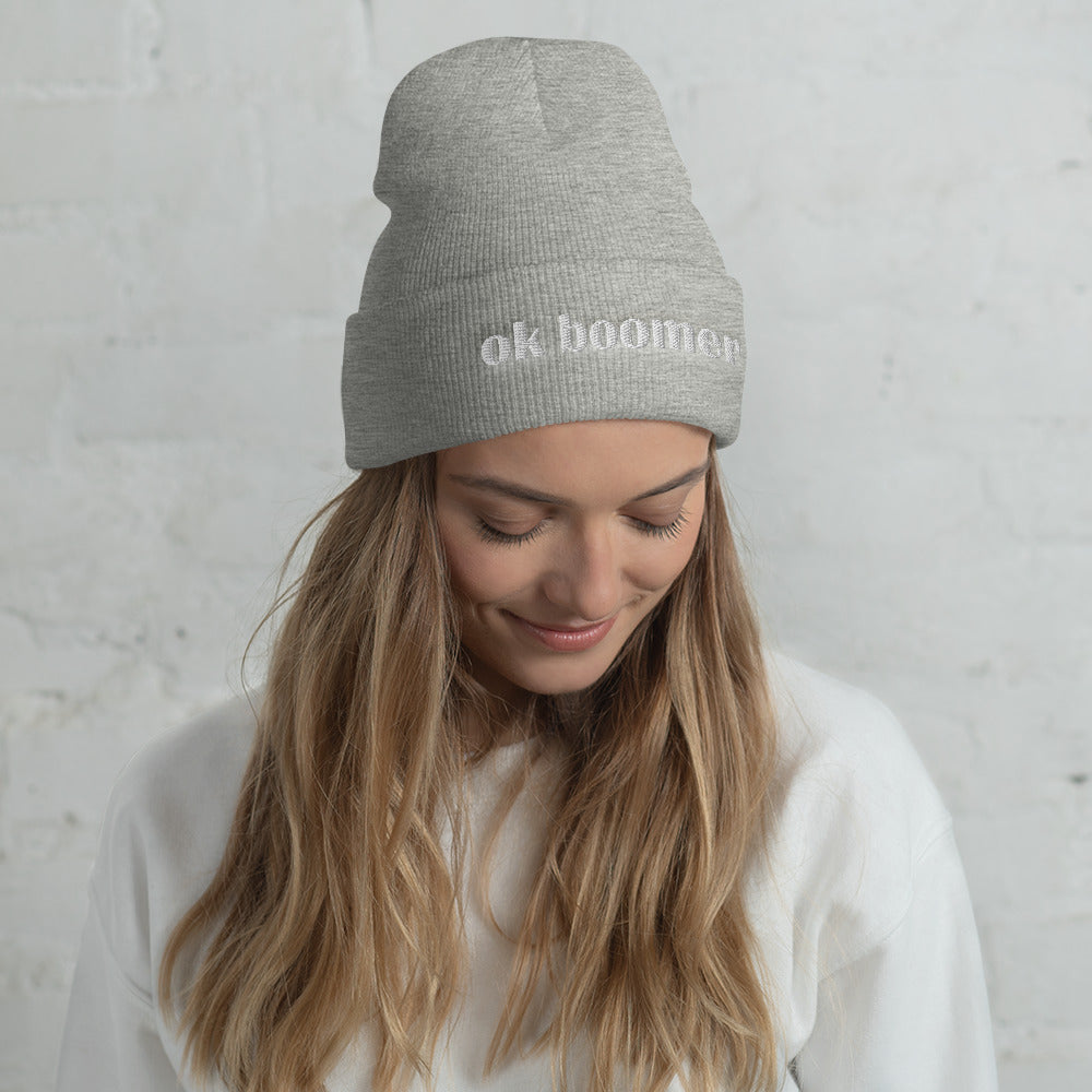 ok boomer (Cuffed Beanie)