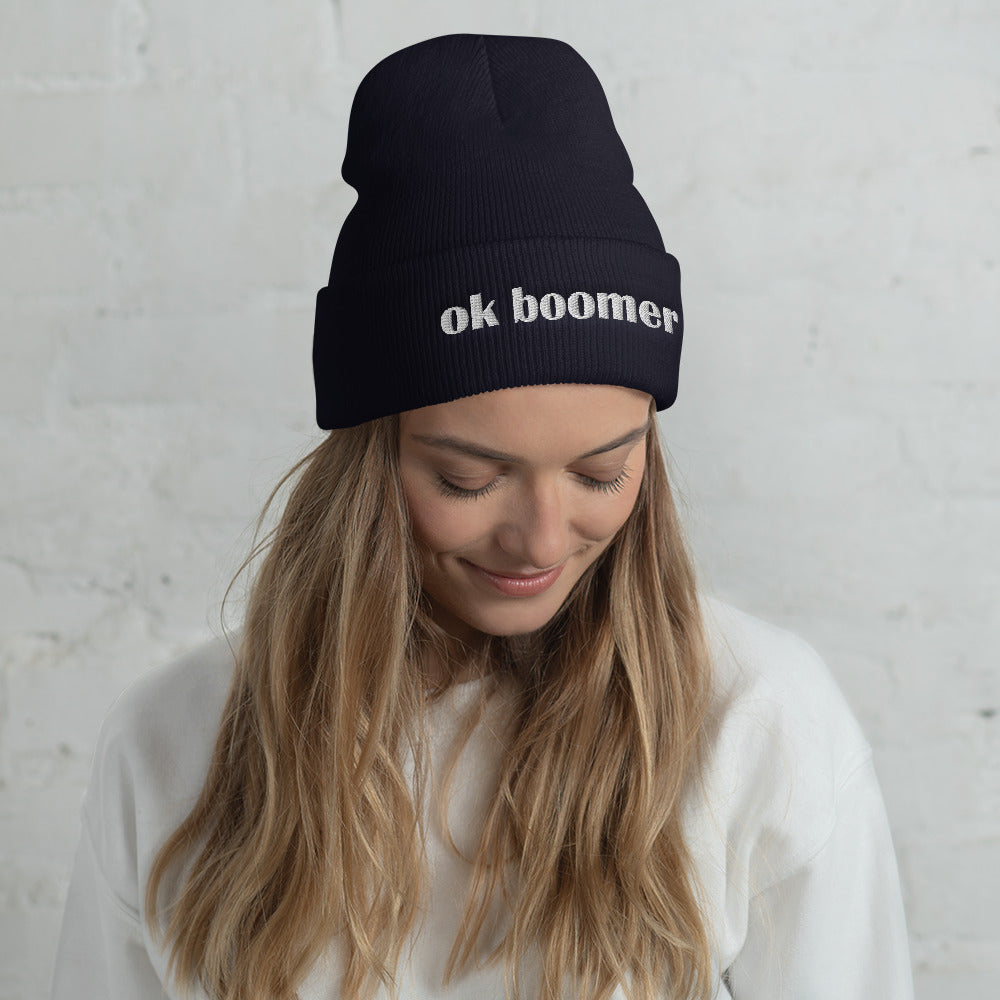 ok boomer (Cuffed Beanie)