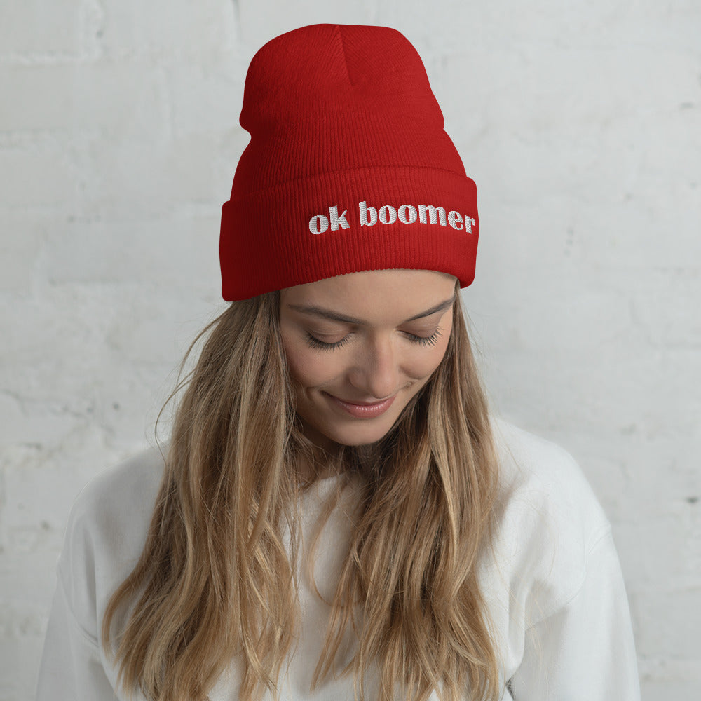 ok boomer (Cuffed Beanie)