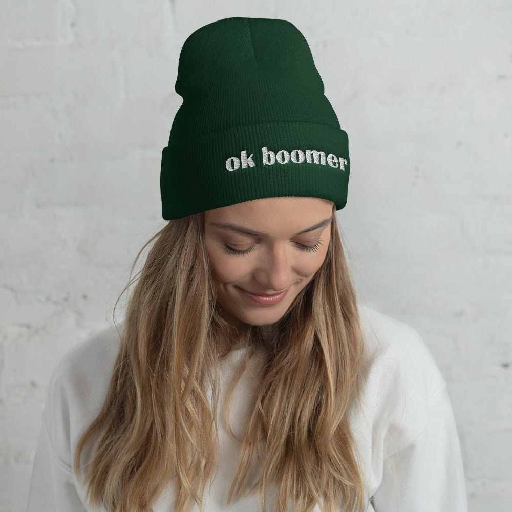 ok boomer (Cuffed Beanie)