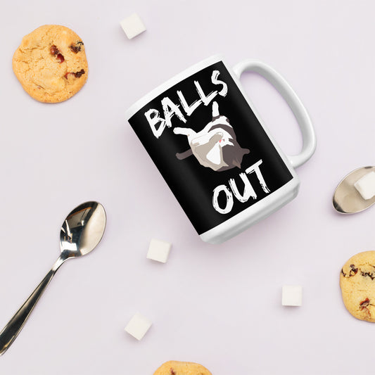Balls Out Cat Mug