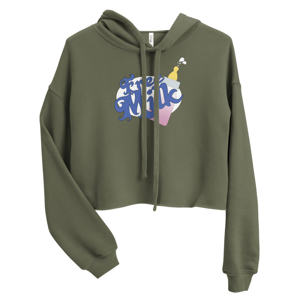 Free Milk Bottle Crop Hoodie