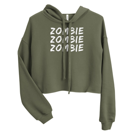 Zombie Zombie Zombie Crop Hoodie